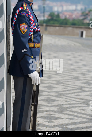 Burgwache im Dienst Stockfoto