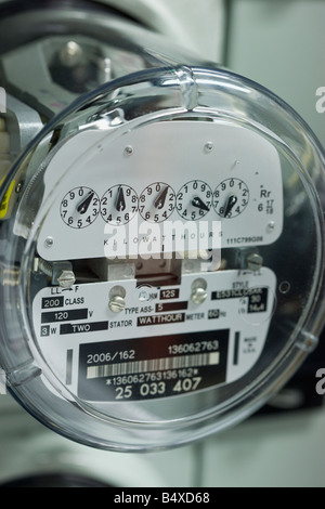 Nahaufnahme eines elektrischen Messgerät Stockfoto
