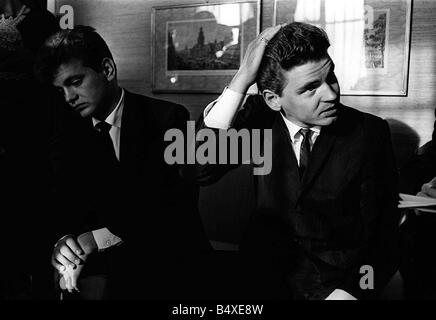 Die Everly Brothers in London Phil und Don in London August 1963 amerikanische Sänger 19. Januar markiert den Geburtstag von Phil Everly geboren 1939 Stockfoto