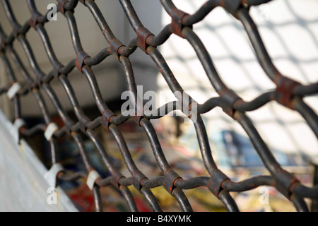 Metallgitter, close-up Stockfoto