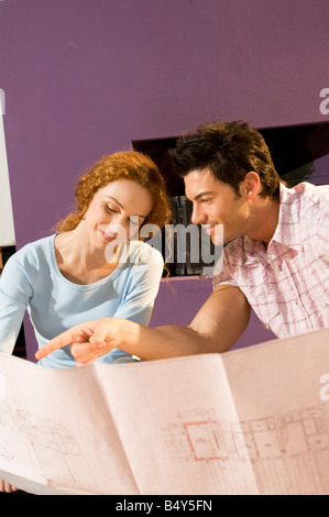 paar, plan Stockfoto