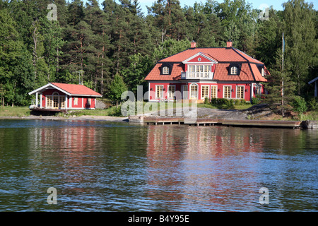 Haus auf dem Wasser Stockfoto