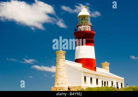 Leuchtturm, Kap Agulhas, Western Cape, Südafrika Stockfoto