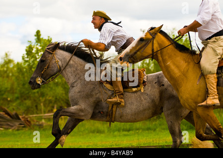 Reiten auf der Estancia Ranch außerhalb von Buenos Aires, Argentinien Stockfoto