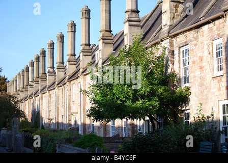 14. jahrhundert Vikar in der Nähe neben der Kathedrale von Wells, Wells, Somerset, England, Vereinigtes Königreich Stockfoto