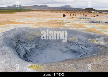 Geothermische Gebiet Hverarönd, Myvatn, Island. Stockfoto