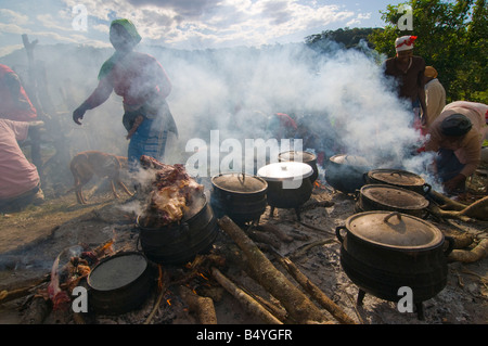 Sangoma Feier, Xhosa, Transkei, Eastern Cape, Südafrika Stockfoto