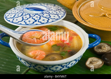 Tom Yam Suppe essen Thailand Stockfoto