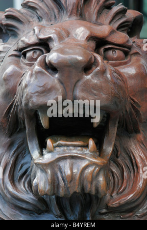 Löwe Statue, HSBC, Hongkong Stockfoto
