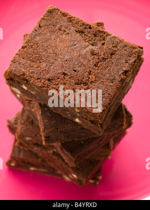 Stapel von Schokoladen-Brownies Stockfoto