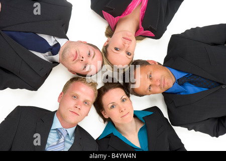 High Angle View Of Business People Stockfoto