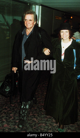 Country-Sänger Johnny Cash mit Frau Juni Carter 1992 Stockfoto