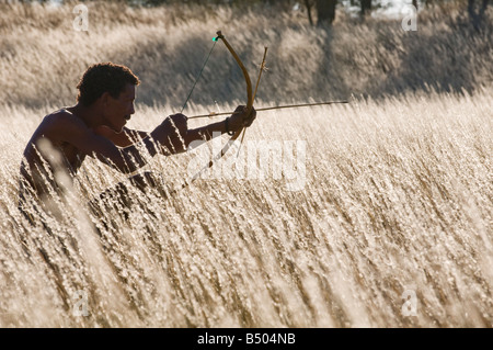 Buschmänner, Andriesvale, Kalahari-Wüste, Nordkap, Südafrika Stockfoto