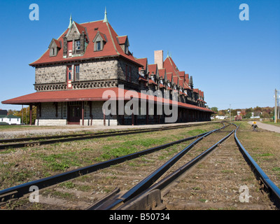 McAdam Bahnhof in New Brunswick, Kanada Stockfoto