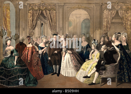 Franklins Empfang am Hof von Frankreich, 1778 Stockfoto