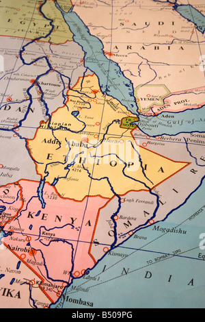 Karte von Afrika Stockfoto