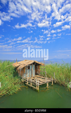 Fischerdorf am Dojran See Stockfoto