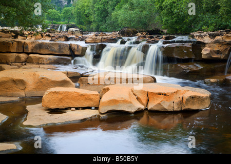 Lower Falls Wain Wath Kraft Swaledale Yorkshire Dales England Stockfoto