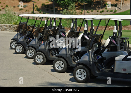 Golf Cart Indian Wells Golf Resort Indian Wells, angrenzend an Palm Desert CA Coachella Valley in der Nähe von Palm Springs Stockfoto