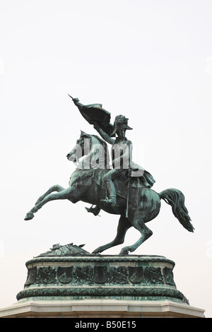 Wien, Heldenplatz, 'Denkmal "Kaiser Franz Joseph I. Dem Erzherzoge Carl von Oesterreich 1859'' ' Stockfoto