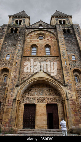 Abteikirche Sainte-Foy in Conque Stockfoto