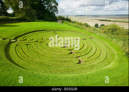 Exerzitien in Alkborough an der Mündung der Humber, den Druck vor der Küste von steigenden Meeresspiegel nehmen verwaltet Stockfoto