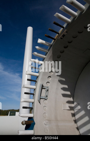 Wind Turbine fertig montiert werden Stockfoto