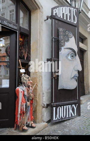 Außenseite einer Marionette Shop, Nerudova, Prag Tschechische Republik Stockfoto