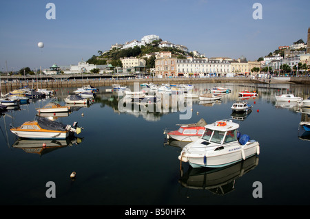 Torquay Badeort an der englischen Riviera Devon England Bootfahren Marina direkt am Wasser Stockfoto