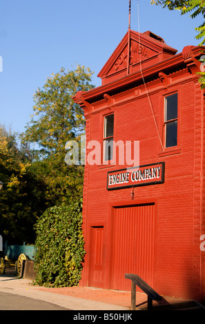 Feuerwache Columbia Motor Company #1 - Monumental, Columbia State Historic Park, Kalifornien Stockfoto