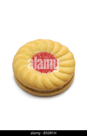 Marmelade und Sahne Biskuit / Jammie Dodger Stockfoto