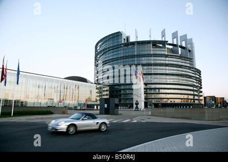 Sep 2008 - Europäische Parlamentsgebäude in Straßburg Elsass Frankreich Stockfoto