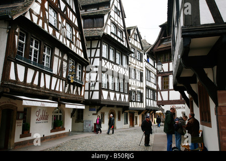 Sep 2008 - Fachwerkhäusern in Petite France-Straßburg-Elsass-Frankreich Stockfoto