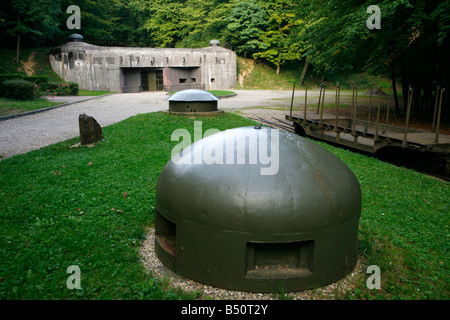 Sep 2008 - Fort Schoenenbourg Bunkeranlage an der Maginot-Linie-Elsass-Frankreich Stockfoto