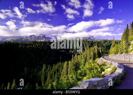 Mount Rainier Straße Stockfoto