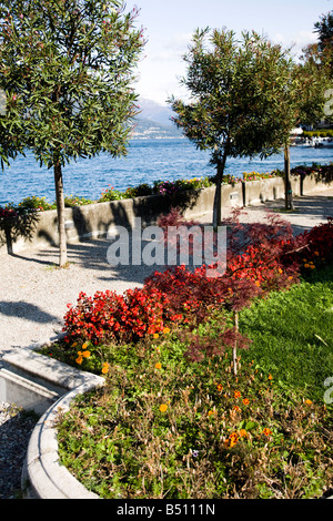 Bellagio Straße Gärten, Comer See, Italien Stockfoto