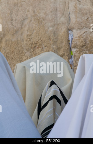 Israel Jerusalem Klagemauer Sukot Festival Fest der Laubhütten Birkat Cohanim Cohen Segnung Stockfoto