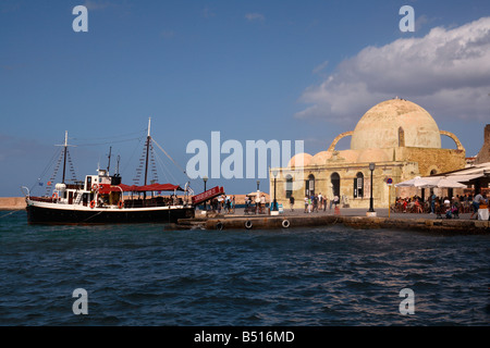 Griechenland Crete Chania Hafen Stockfoto