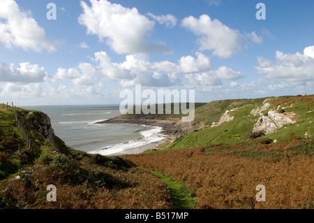 Mewslade Bay Gower West Glamorgan Südwales Stockfoto