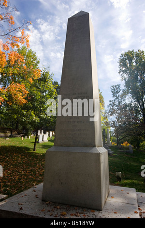 Grab des US-Präsidenten Thomas Jefferson Autor der Unabhängigkeitserklärung in seinem Haus in Monticello, VA Stockfoto