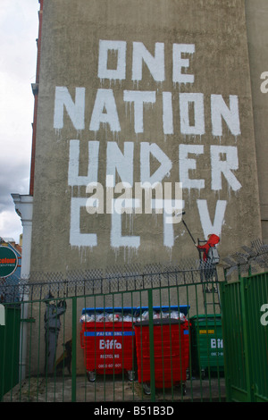 Banksy: Eine Nation unter CCTV Newman Street london Stockfoto