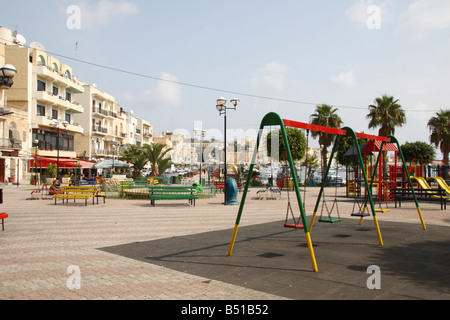 Der Spielplatz in Marsaskala, Malta. Stockfoto