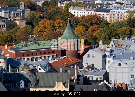 Pulver Turm Altstadt Riga Lettland Stockfoto