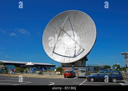 Goonhilly Erde Station, internationales Sat-Teleport, Helston, Cornwall, UK. Stockfoto