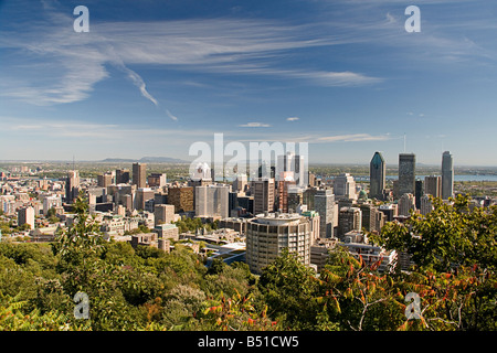 Die Innenstadt von Montreal von Parc Du Mont-Royal Montreal Quebec Kanada Stockfoto