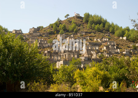 Geisterdorf, Kayakoy, Mugla, Türkei. Stockfoto