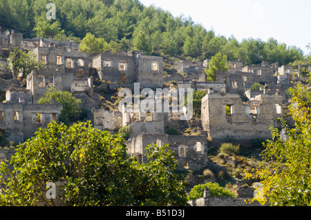 Geisterdorf, Kayakoy, Mugla, Türkei. Stockfoto