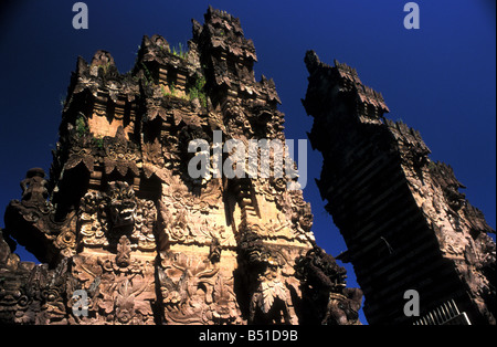 vordere Tor Pura Beji Sangsit Nord-Bali-Indonesien Stockfoto