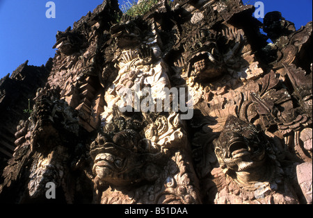 vordere Tor Pura Beji Sangsit Nord-Bali-Indonesien Stockfoto