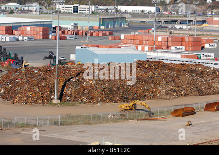 Schrott-Metall-Yard in Saint John, New Brunswick Stockfoto